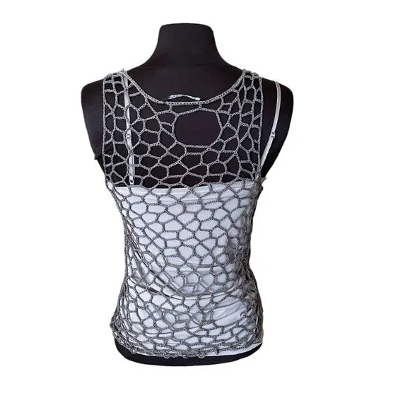 CHRISTIAN DIOR KNIT KNET TOP SIZE S/M - Picture 3 of 8